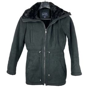 Nautica Women's Faux Fur Neck and Inside Coat